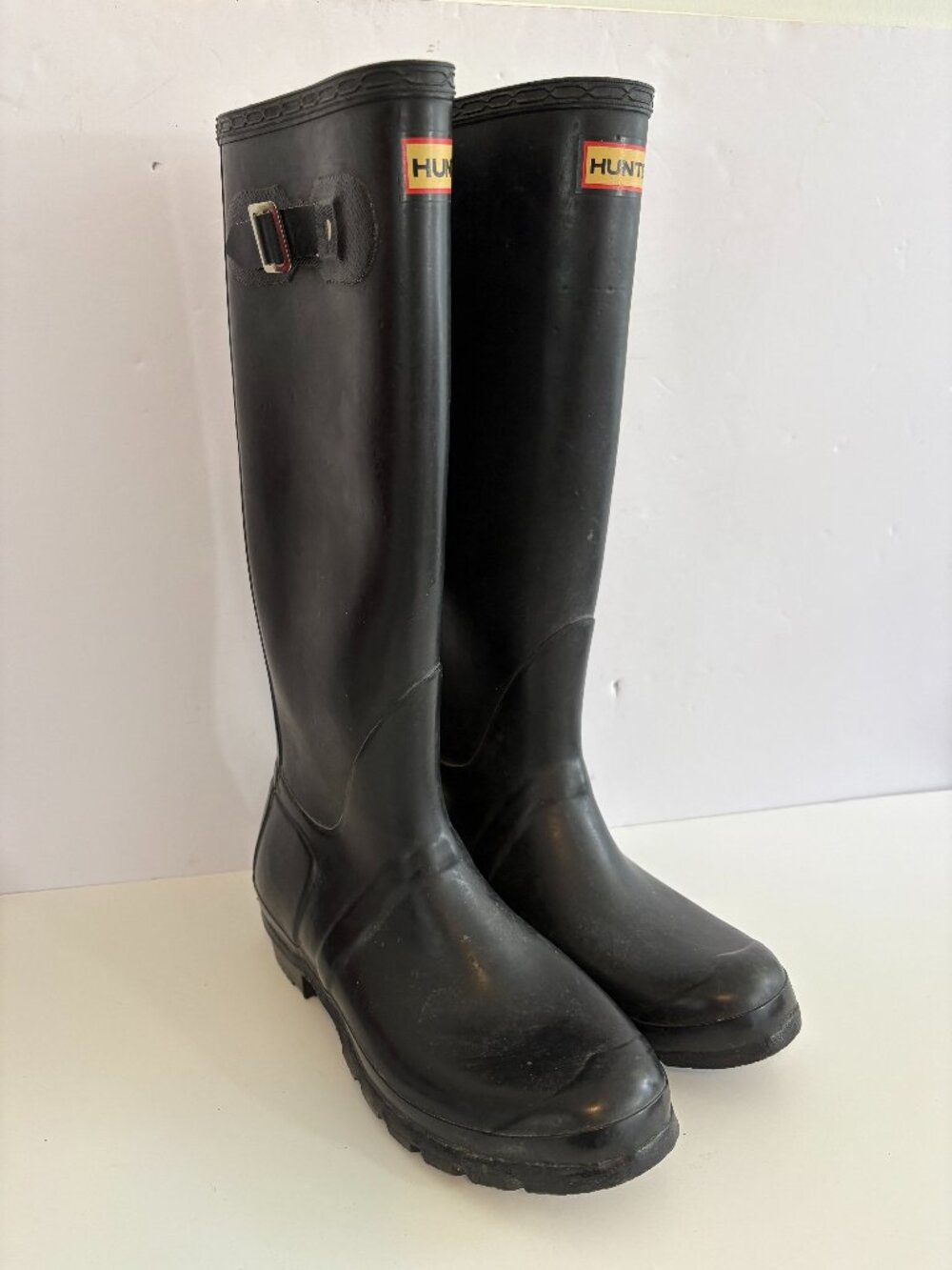 Hunter Original Black Rain Boots Womens 9 Mens 8